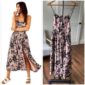 Womens Free People The Perfect Sundress Floral Sand Combo Size S